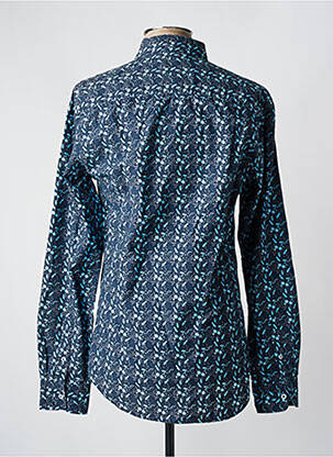 Chemise manches longues imprimé fantaisie bleu GANESH homme
