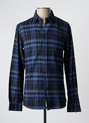 Chemise manches longues imprimé fantaisie bleu MINIMUM homme