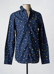 Chemise manches longues imprimé fantaisie bleu SELECTED homme