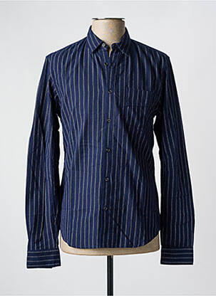 Chemise manches longues bleu SCOTCH & SODA pour homme