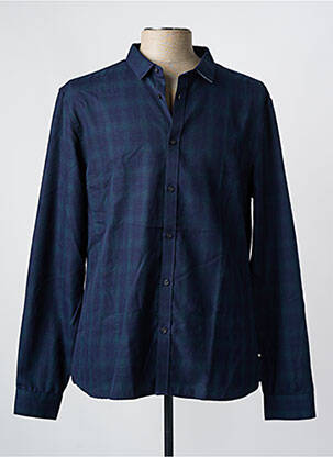 Chemise manches longues bleu TEDDY SMITH pour homme