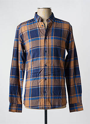 Chemise manches longues marron MINIMUM homme