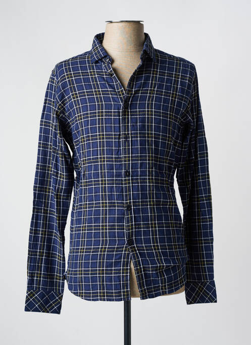 Chemise manches longues bleu DSTREZZED pour homme