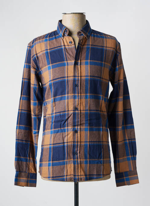 Chemise manches longues marron MINIMUM pour homme