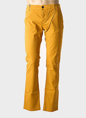 Pantalon chino tissage popeline taille normale jaune DONOVAN homme