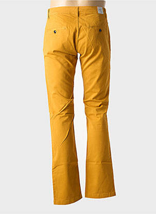 Pantalon chino tissage popeline taille normale jaune DONOVAN homme