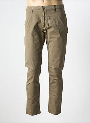 Pantalon chino stretch taille normale vert RECYCLED ART WORLD homme