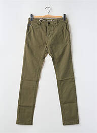 Pantalon chino stretch taille normale vert DONOVAN homme