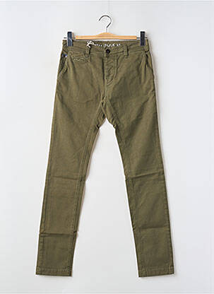 Pantalon chino stretch taille normale vert DONOVAN homme