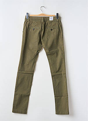 Pantalon chino stretch taille normale vert DONOVAN homme