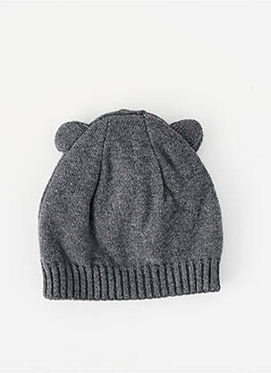 Bonnet broderie motifs brodés gris IKKS garçon