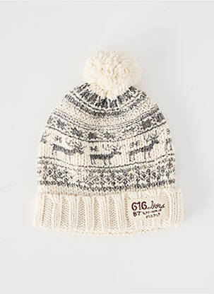 Bonnet imprimé fantaisie beige IKKS garçon
