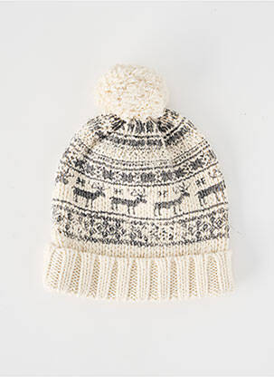 Bonnet imprimé fantaisie beige IKKS garçon