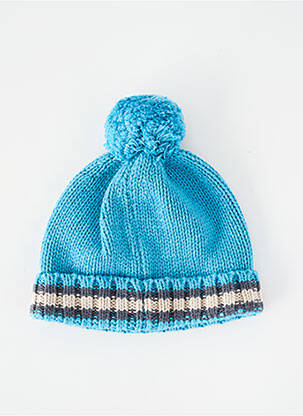 Bonnet maille tricot bleu IKKS garçon