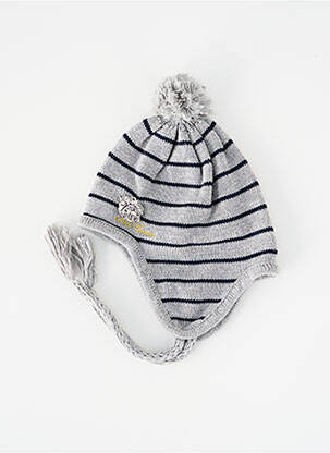 Bonnet fermeture liens à nouer gris IKKS fille