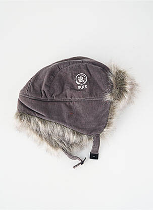 Bonnet broderie motifs brodés gris IKKS garçon