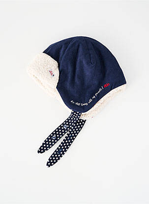Bonnet fermeture liens à nouer bleu IKKS fille