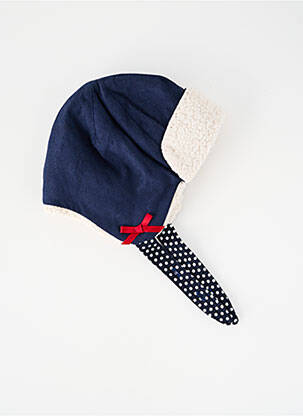 Bonnet fermeture liens à nouer bleu IKKS fille