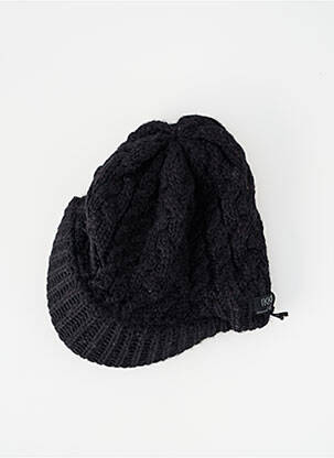 Bonnet maille grosse maille noir IKKS enfant