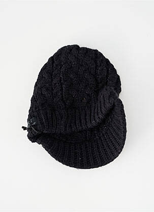 Bonnet maille grosse maille noir IKKS enfant