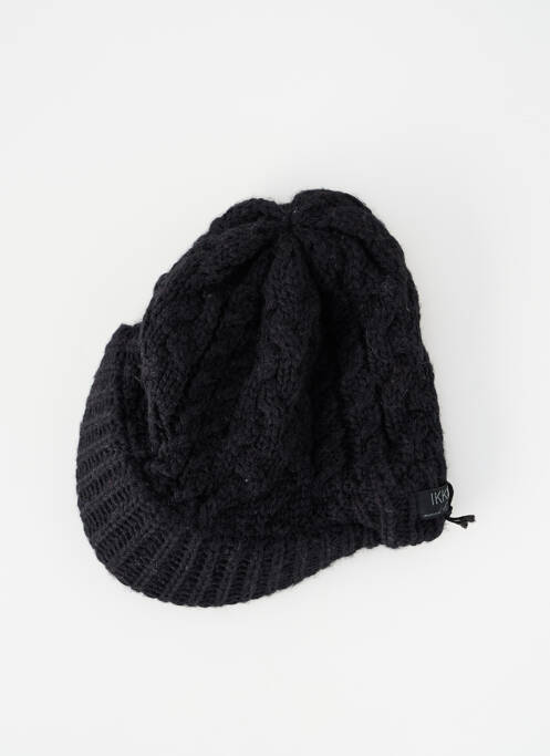 Bonnet maille grosse maille noir IKKS enfant