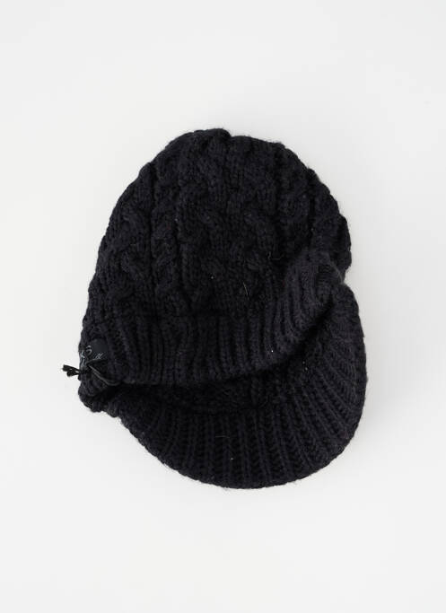 Bonnet maille grosse maille noir IKKS enfant