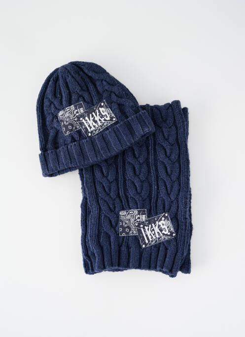 Bonnet empiècements bleu IKKS garcon