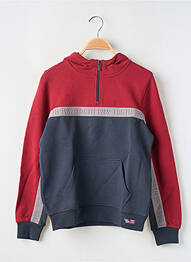 Sweat-shirt à capuche poches manches longues rouge TEDDY SMITH garcon