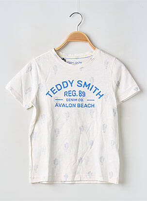 T-shirt imprimé fantaisie manches courtes blanc TEDDY SMITH garçon