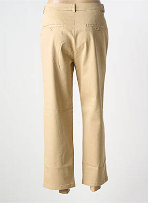 Pantalon chino tissage popeline taille normale beige REIKO femme