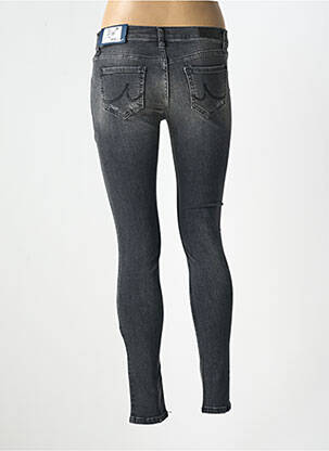 Jeans skinny effet usé délavé taille basse gris LTB femme