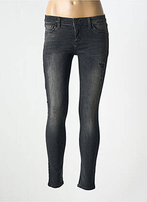 Jeans skinny effet usé délavé taille basse gris LTB femme