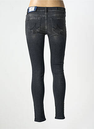 Jeans skinny effet usé délavé taille basse gris LTB femme
