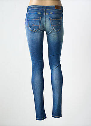 Jeans skinny effet usé délavé taille basse bleu DONOVAN femme