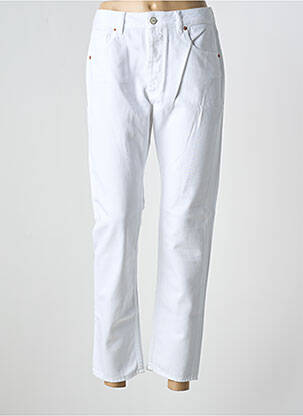 Jean coupe mom poches taille haute blanc REIKO femme