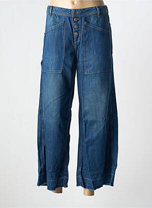 Jeans coupe large stretch taille haute bleu SCHOOL RAG femme