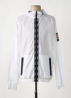 Coupe-vent poches a capuche blanc ELLESSE homme