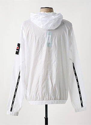Coupe-vent poches a capuche blanc ELLESSE homme