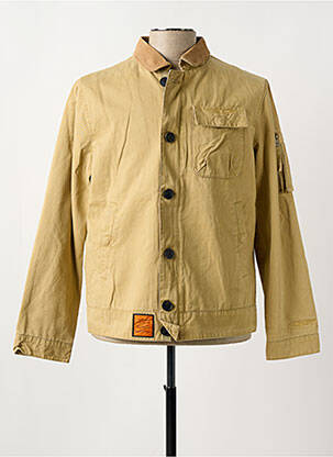 Veste casual fermeture boutonnée sur le devant beige BOMBERS homme