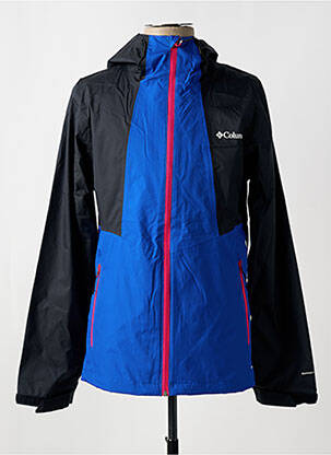 Coupe-vent poches a capuche bleu COLUMBIA homme