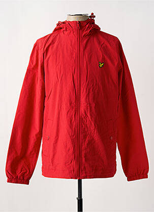 Coupe-vent poches a capuche rouge LYLE & SCOTT homme
