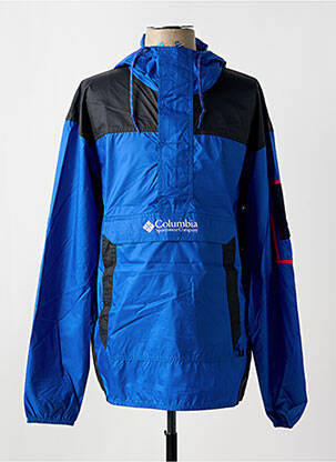 Coupe-vent manches longues a capuche bleu COLUMBIA homme