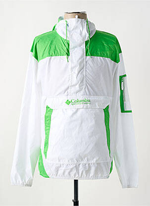 Coupe-vent poches a capuche blanc COLUMBIA homme