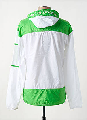 Coupe-vent poches a capuche blanc COLUMBIA homme