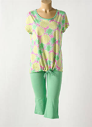 Pyjama tissage jersey vert MASSANA femme