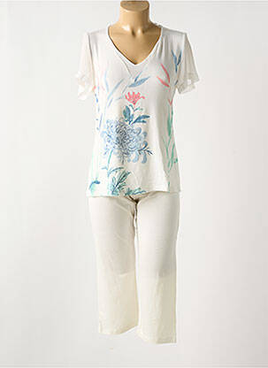 Pyjama col v beige EGATEX femme