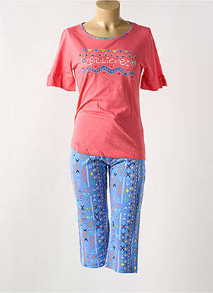 Pyjama tissage jersey rose MASSANA femme