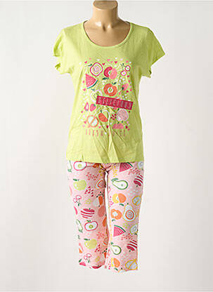 Pyjama tissage jersey vert MASSANA femme