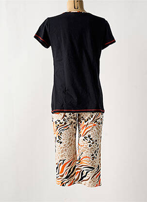 Pyjama col v noir MASSANA femme