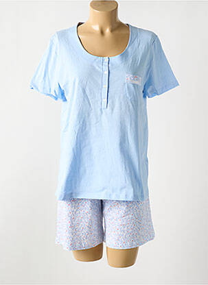 Pyjama tissage jersey bleu EGATEX femme